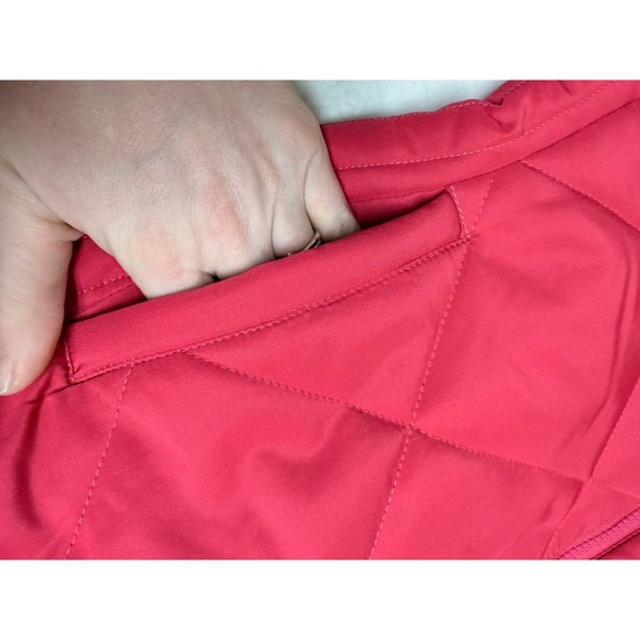 NY and Company Quilted Puffer Vest Magenta Pink Full Zip Pockets Women's Small - Picture 5 of 10